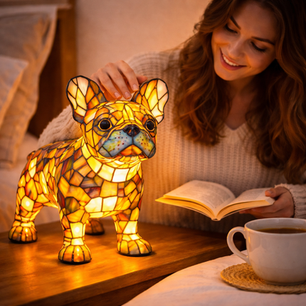 Colorful Dog Table Lamp | USB-Powered LED Night Light for Cozy Ambiance