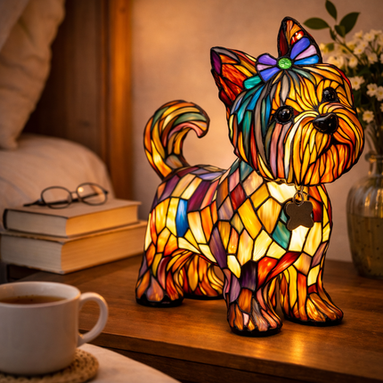 Colorful Dog Table Lamp | USB-Powered LED Night Light for Cozy Ambiance