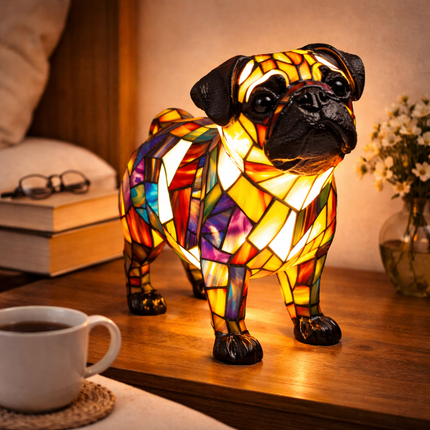 Colorful Dog Table Lamp | USB-Powered LED Night Light for Cozy Ambiance