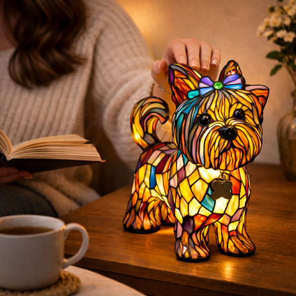 Colorful Dog Table Lamp | USB-Powered LED Night Light for Cozy Ambiance