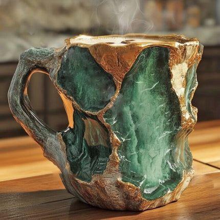 Heat-Resistant Mineral Crystal Tea Mug with Unique Design | Stylish Coffee Mug for Daily Use and Gift Giving