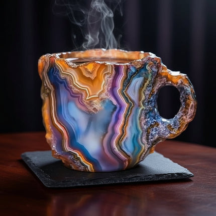 Heat-Resistant Mineral Crystal Tea Mug with Unique Design | Stylish Coffee Mug for Daily Use and Gift Giving