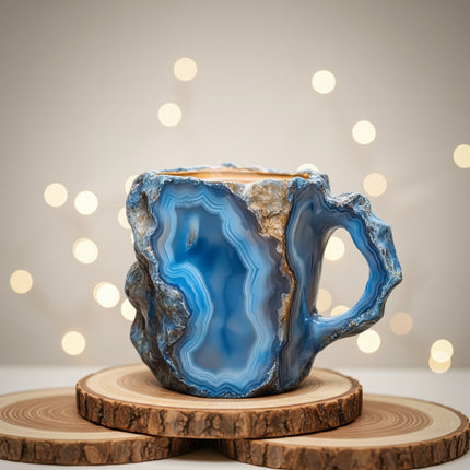 Heat-Resistant Mineral Crystal Tea Mug with Unique Design | Stylish Coffee Mug for Daily Use and Gift Giving