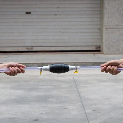 Manual Siphon Pump for Gas, Oil and Water, Hand Squeeze Transfer Pump for Fuel Cans, Mowers and Coolant