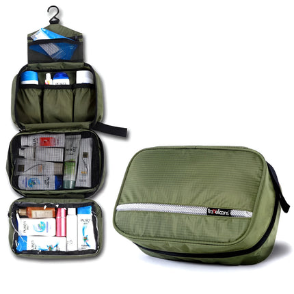 Hanging Toiletry Bag with Waterproof Design & Zip Pocket | Extra-Large Travel Organizer for Easy Access