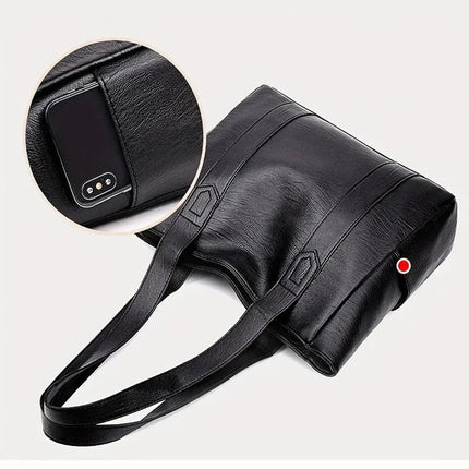 Tote Bag Shoulder Handbag with Zip Pockets | Spacious Everyday Carry for Work and Travel