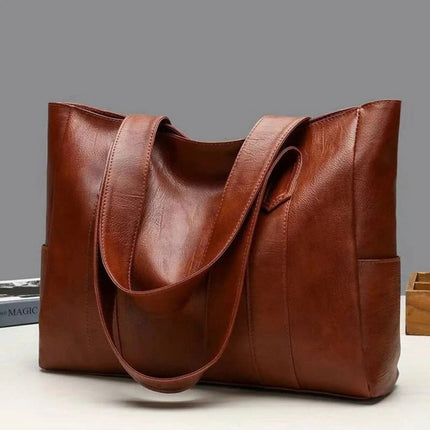 Tote Bag Shoulder Handbag with Zip Pockets | Spacious Everyday Carry for Work and Travel
