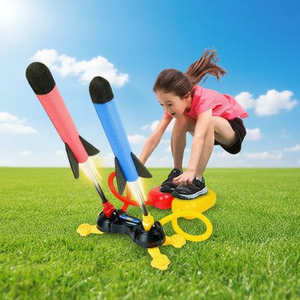 Toy Rocket Launcher with Dual Action Stomp Mechanism | Outdoor Fun for Kids Aged 4+