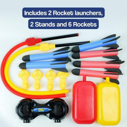 Toy Rocket Launcher with Dual Action Stomp Mechanism | Outdoor Fun for Kids Aged 4+