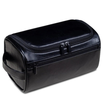 Leather Travel Toiletry Bag with Hanging Hook | Compact Organizer for Grooming and Cosmetics