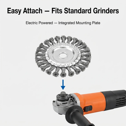 Heavy-Duty Trimmer Attachment with Durable Carbon Steel Design | Efficient Weed Removal for Lawn Care