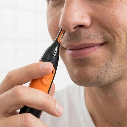 4-in-1 Grooming Trimmer with Guide Combs, Nose, Ear, Beard and Sideburn Trimmer Kit, Compact Lightweight Travel Groomer