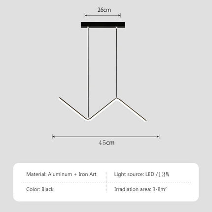 Aluminium Pendant Lamp with Adjustable Suspension | Modern Minimalist Lighting for Dining Rooms and Cafés