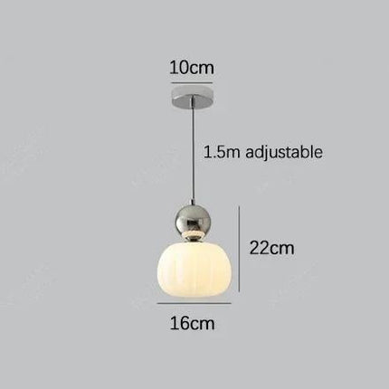 Pumpkin Pendant Light with Adjustable Height | Modern LED Fixture for Soft Ambient Glow in Any Room