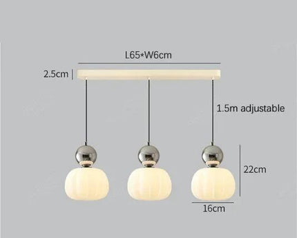 Pumpkin Pendant Light with Adjustable Height | Modern LED Fixture for Soft Ambient Glow in Any Room