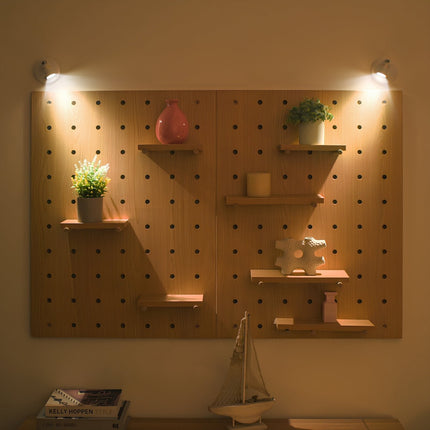Battery Operated LED Wall Sconce with Adjustable Head | Remote Control Accent Lighting for Indoor Displays