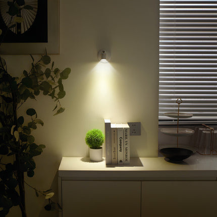 Battery Operated LED Wall Sconce with Adjustable Head | Remote Control Accent Lighting for Indoor Displays