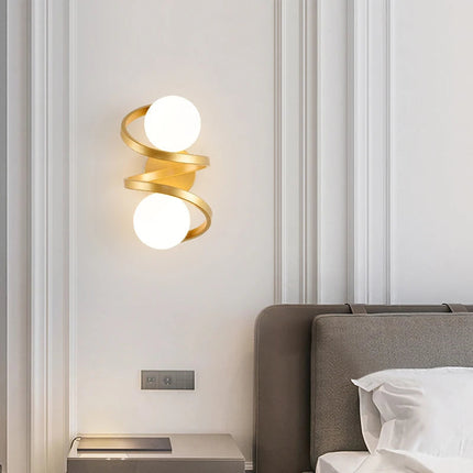 Modern Wall Light with Dual LED Globes | Sculptural Design for Soft Ambient Illumination