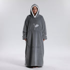 Oversized Hoodie Blanket Adults, Soft Wearable Blanket for Cold Days, Plush Blanket with Sleeves and Hood_00