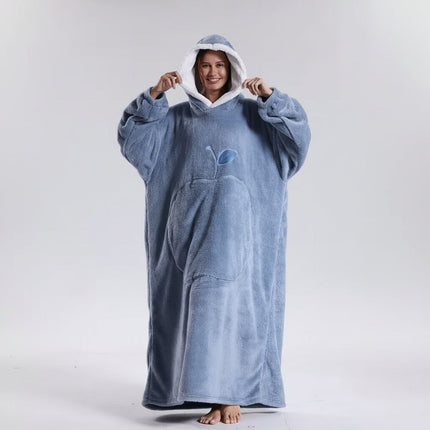 Oversized Hoodie Blanket for Adults with Plush Fabric | Soft Wearable Comfort for Cold Days and Lounging