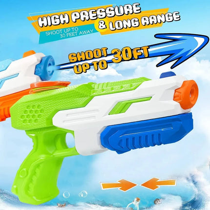 High-Pressure Water Gun for Kids with Long Range Spray | Ultimate Summer Outdoor Fun for Pool and Beach Play