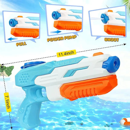 High-Pressure Water Gun for Kids with Long Range Spray | Ultimate Summer Outdoor Fun for Pool and Beach Play