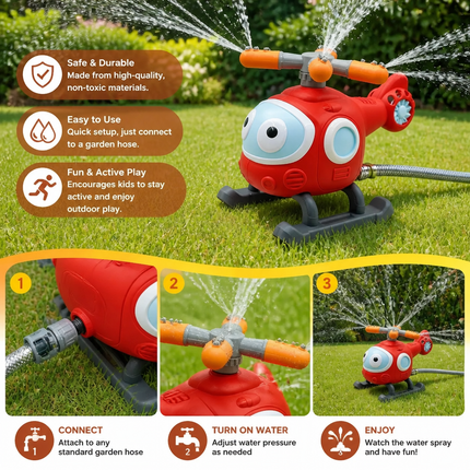 Water Sprinkler Toy for Kids with 360-Degree Spray | Fun Outdoor Summer Playtime for Backyard Games