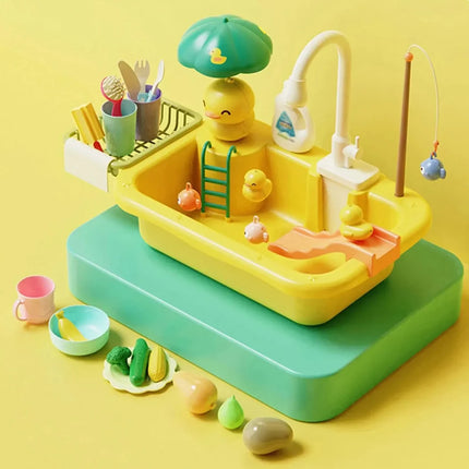 Water Play Table with Built-In Pump for Engaging Outdoor Fun | Interactive Playset for Sensory Development and Group Activities