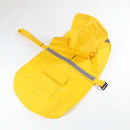 Waterproof Dog Raincoat with Adjustable Hood | Reflective Design for Safety During Rainy Walks