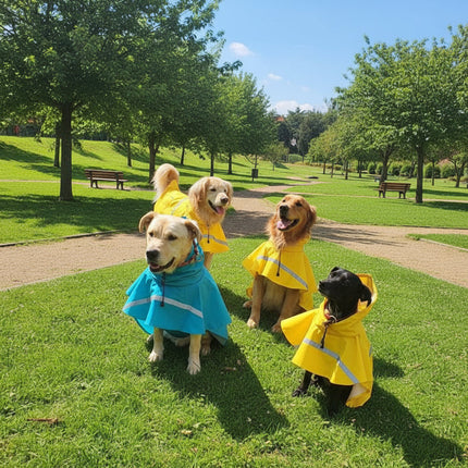 Waterproof Dog Raincoat with Adjustable Hood | Reflective Design for Safety During Rainy Walks