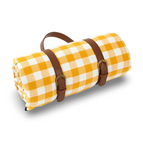 Yellow and White Checked Pattern / 150 x 200 cm