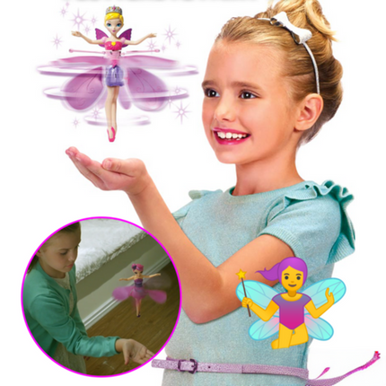 Flying Fairy Princess Toy with Hand Sensor Control & LED Lights | Interactive Flying Fun for Kids 3+