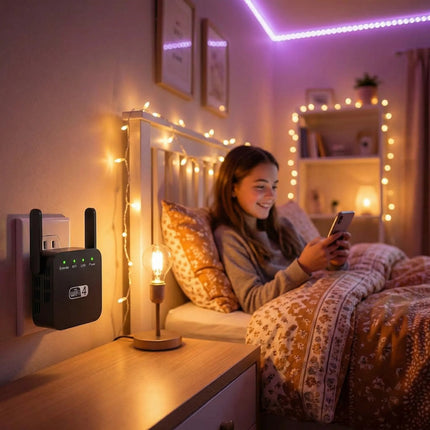 WiFi Range Extender with Dual Band Mesh Connectivity | Enhanced Coverage for Seamless Streaming and Browsing