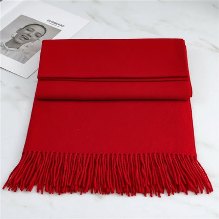 Cashmere Winter Scarf with Soft Texture & Classic Fringed Finish | Warm Layering Accessory for Cold Weather