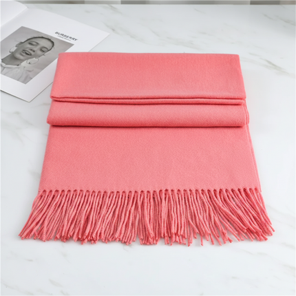 Cashmere Winter Scarf with Soft Texture & Classic Fringed Finish | Warm Layering Accessory for Cold Weather