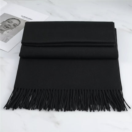 Cashmere Winter Scarf with Soft Texture & Classic Fringed Finish | Warm Layering Accessory for Cold Weather