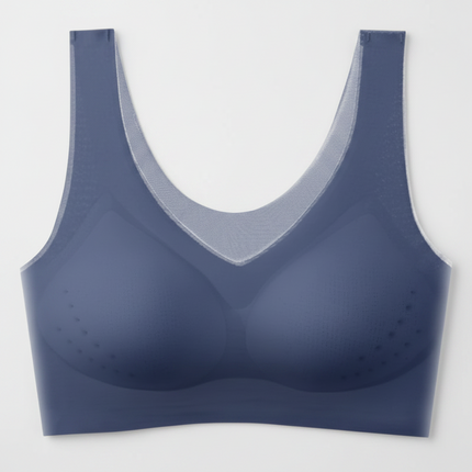 Wireless Seamless Bra with Supportive Stretch-Fit | Comfortable Ice Silk Fabric for All-Day Wear