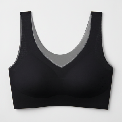 Wireless Seamless Bra with Supportive Stretch-Fit | Comfortable Ice Silk Fabric for All-Day Wear