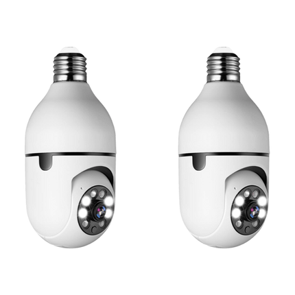 Wireless Security Camera Lightbulb with 1080P Resolution | 360-Degree Night Vision for Indoor and Outdoor Monitoring