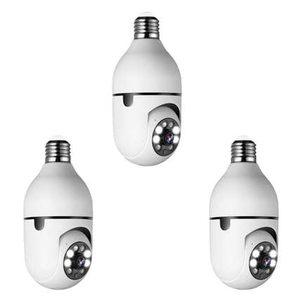 Wireless Security Camera Lightbulb with 1080P Resolution | 360-Degree Night Vision for Indoor and Outdoor Monitoring