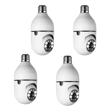 Wireless Security Camera Lightbulb with 1080P Resolution | 360-Degree Night Vision for Indoor and Outdoor Monitoring