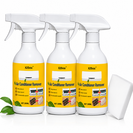 Air Conditioner Cleaner Set with 3 Bottles & Sponge | Deep Cleaning Solution for Fresh, Dust-Free AC Units