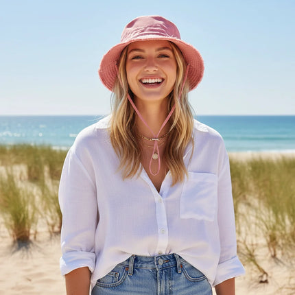 Women's Bucket Hat with Wide Brim for Sun Protection | Stylish Foldable Sunshade for Outdoor Adventures