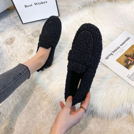 Cozy Plush Winter Slippers with Non-Slip Sole | Comfortable Machine Washable Home Footwear