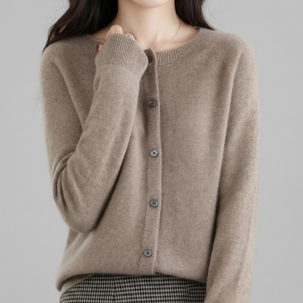 Women's Knitted Wool Cardigan with Button-Down Design | Cozy Layer for Everyday Style and Warmth
