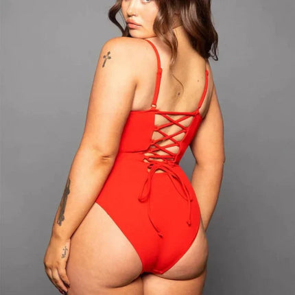Curvy Women's One Piece Swimsuit with Adjustable Straps | Flattering Shaping Support for Confident Style