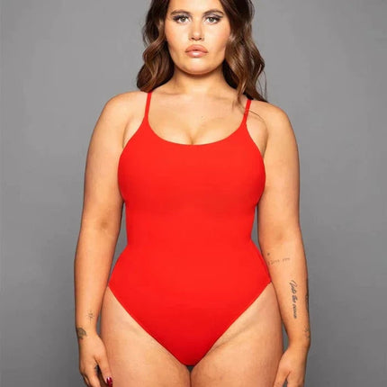 Curvy Women's One Piece Swimsuit with Adjustable Straps | Flattering Shaping Support for Confident Style