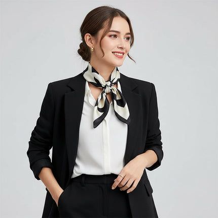 Luxury Silk Scarf with Elegant Printed Design | Versatile Wrap for Stylish Outfits