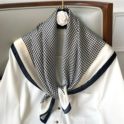 Luxury Silk Scarf with Elegant Printed Design | Versatile Wrap for Stylish Outfits