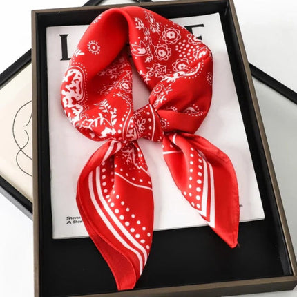 Luxury Silk Scarf with Elegant Printed Design | Versatile Wrap for Stylish Outfits